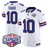 Men's Buffalo Bills #10 Khalil Shakir White F.U.S.E. 2024 AFC East Division Champions Vapor Limited Stitched Jersey,baseball caps,new era cap wholesale,wholesale hats